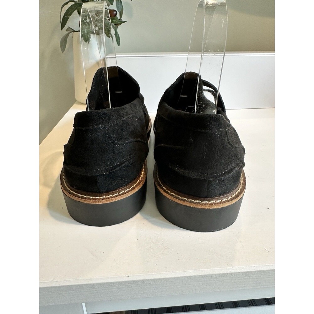 Anne Klein Beverly Black Suede Lug Sole Penny Loafers iFlex Women’s Size 7.5W - Picture 4 of 8